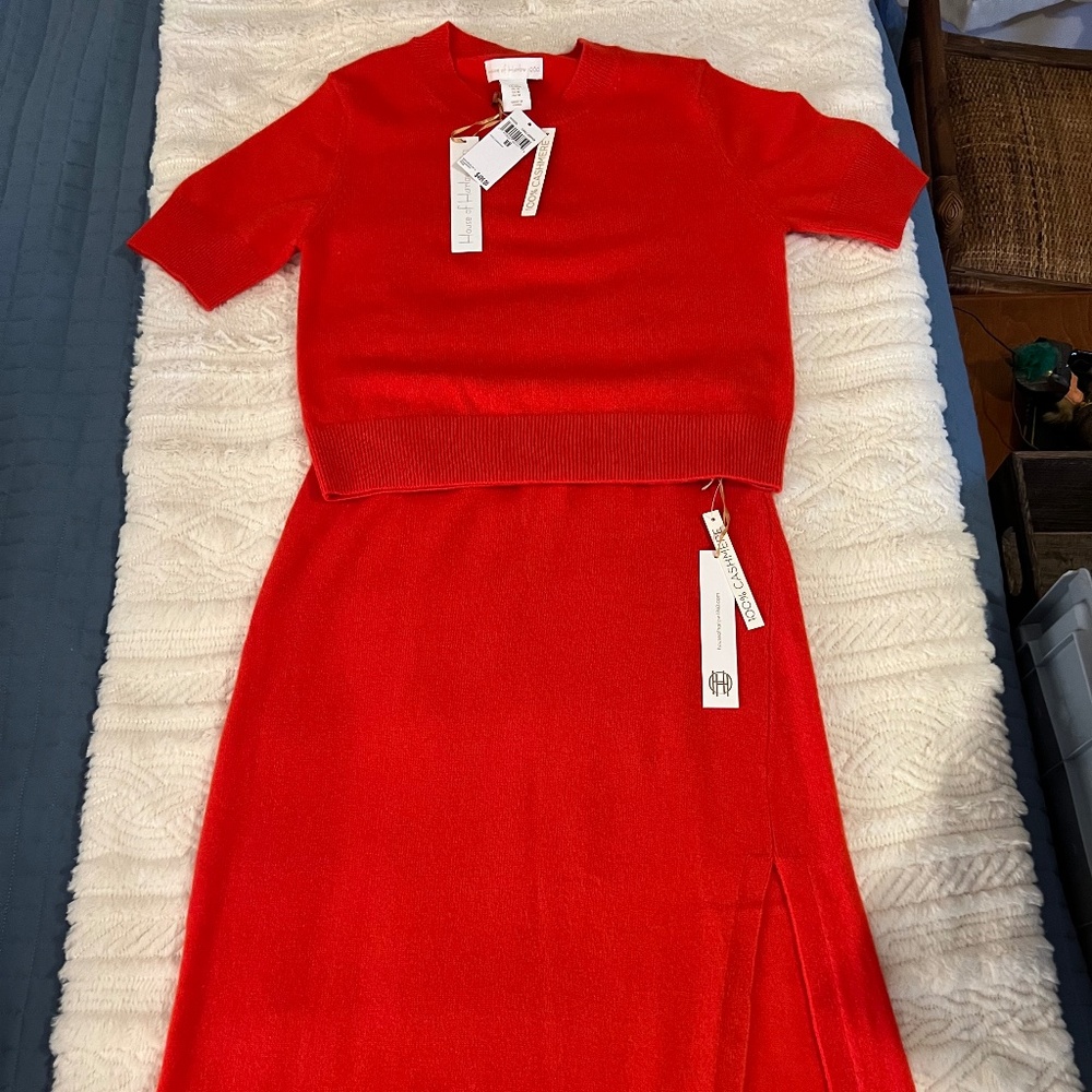 CASHMERE SWEATER AND SKIRT-BRAND NEW